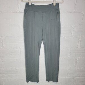 Athleta Women's Size 8 Pants Eastbound Straight Pant Blue Pull On Zipper Pockets
